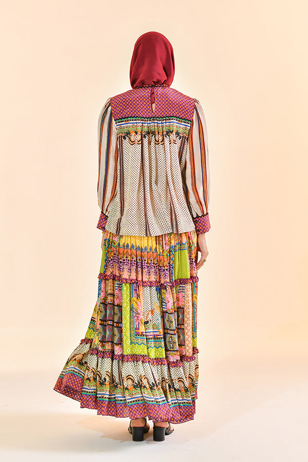 AUBURN FLAME MAXI SKIRT