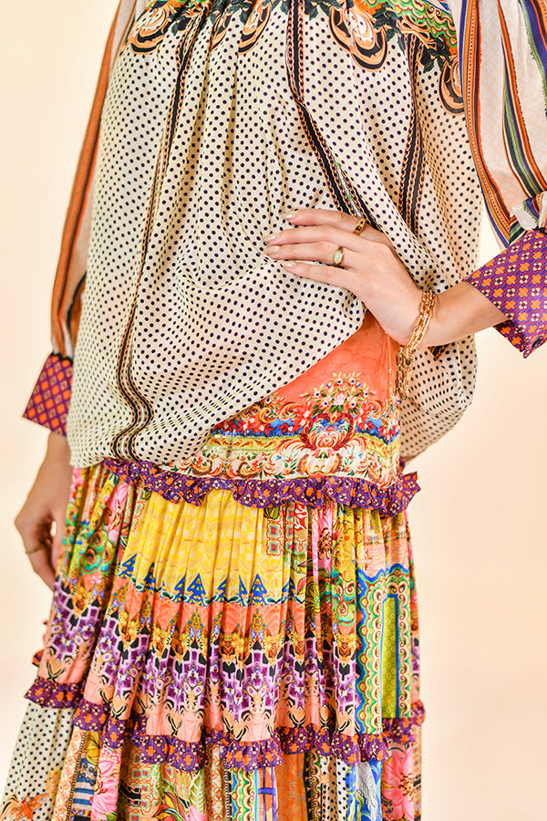 AUBURN FLAME MAXI SKIRT