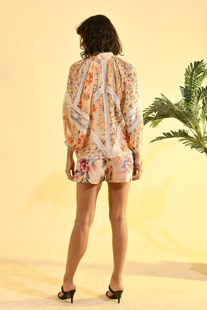 TINTED FLORAL OLEA TOP