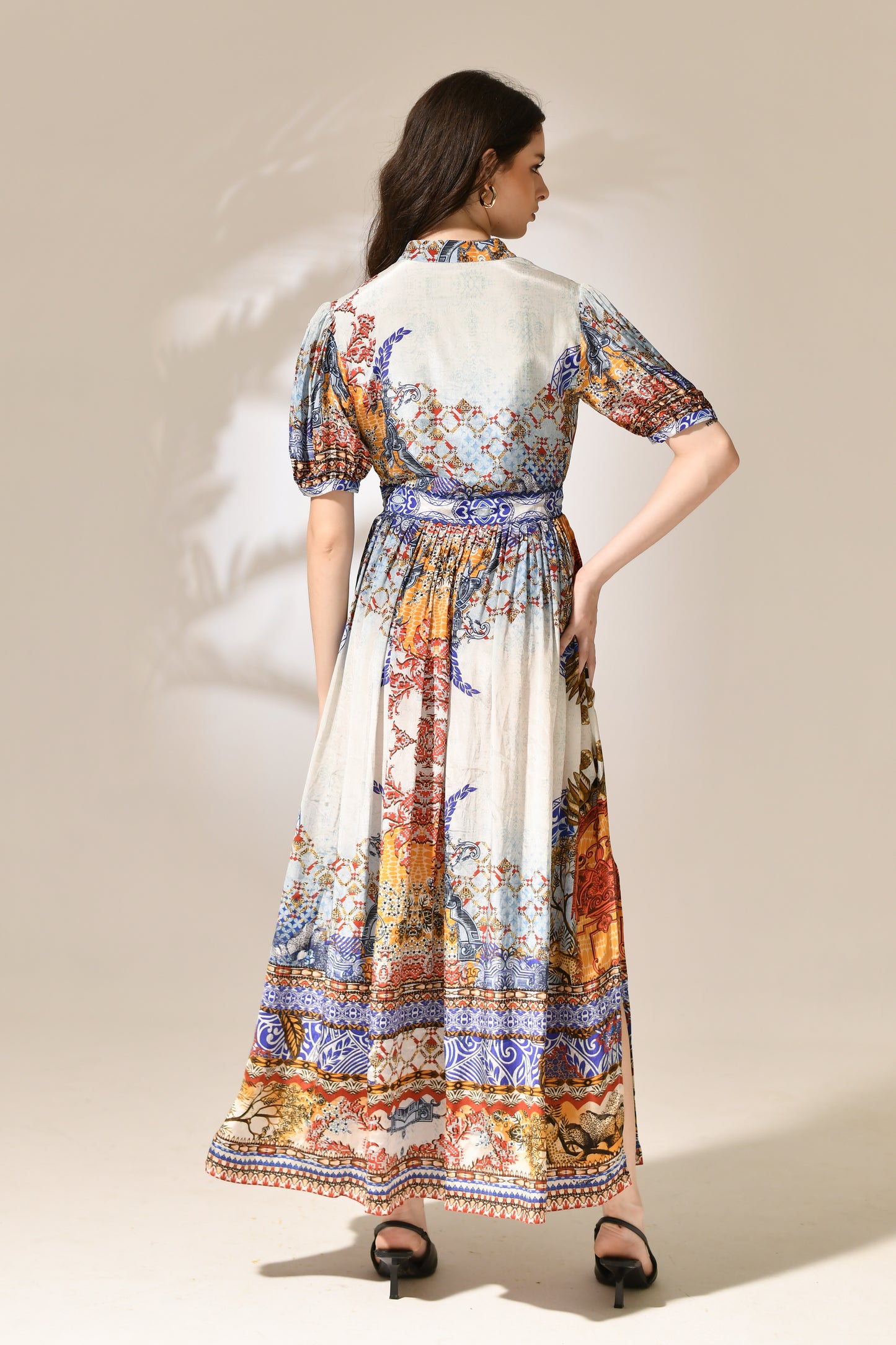 Saffron Shoreline V-Neck Maxi