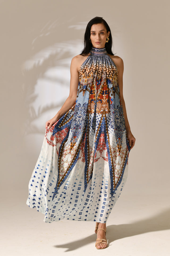 Elowen Halter Cascade Dress