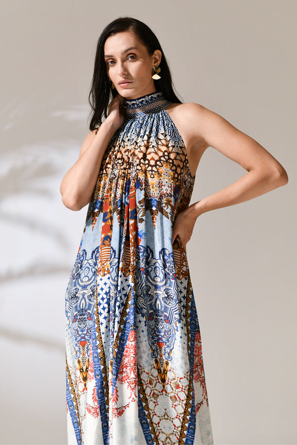 Elowen Halter Cascade Dress