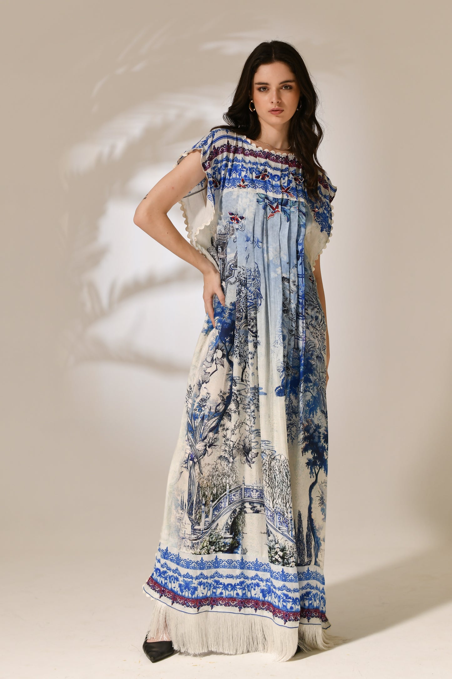 The Azure Estate Fringe Kaftan
