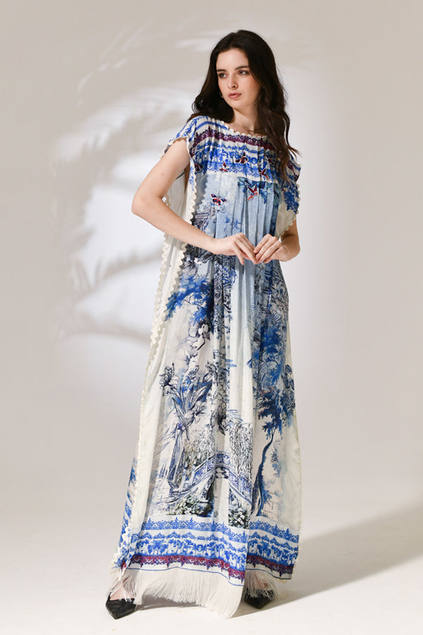 The Azure Estate Fringe Kaftan