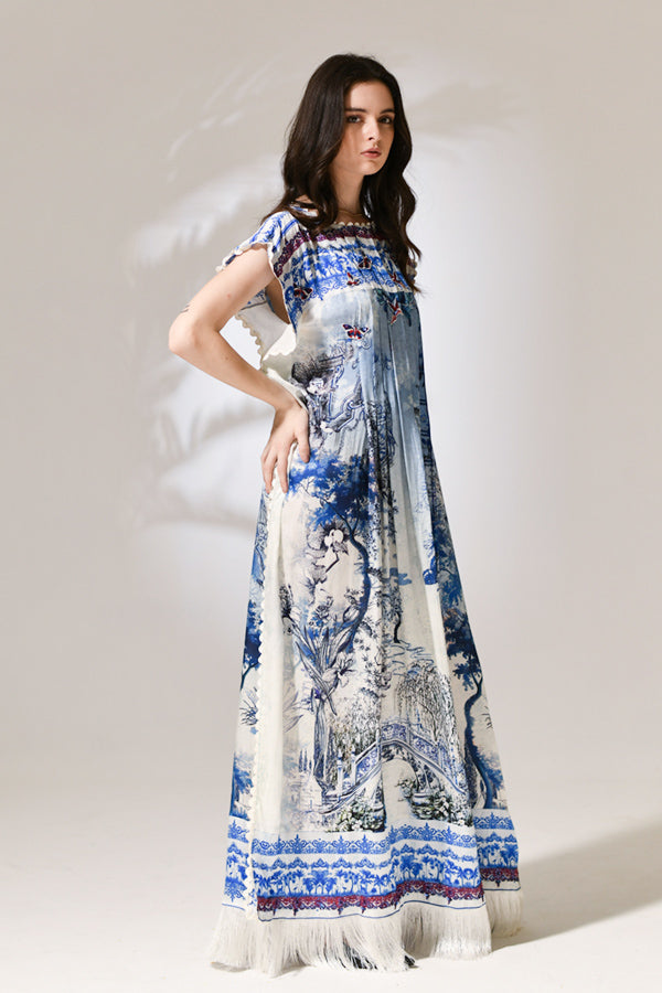 The Azure Estate Fringe Kaftan