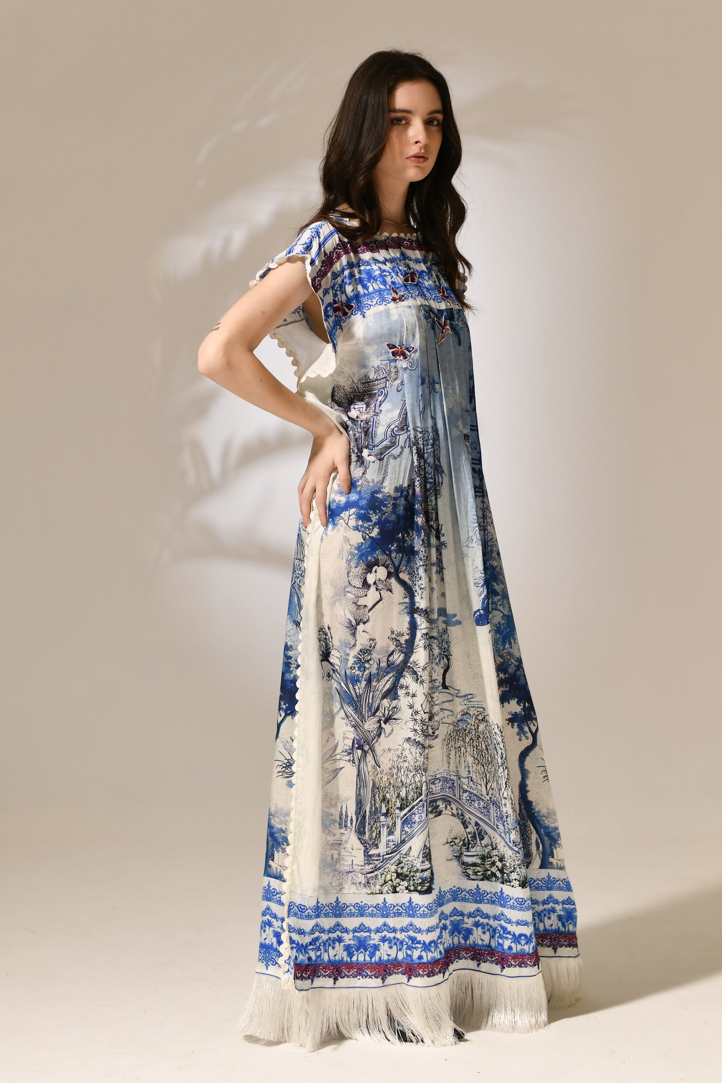 The Azure Estate Fringe Kaftan