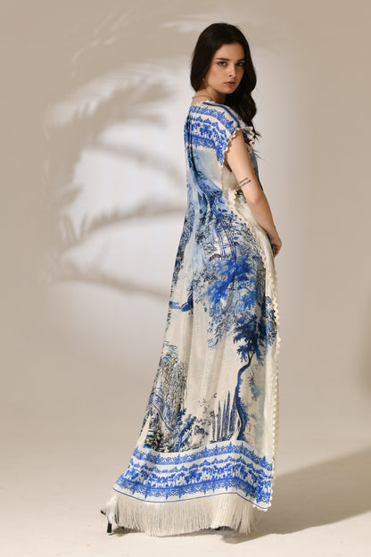 The Azure Estate Fringe Kaftan