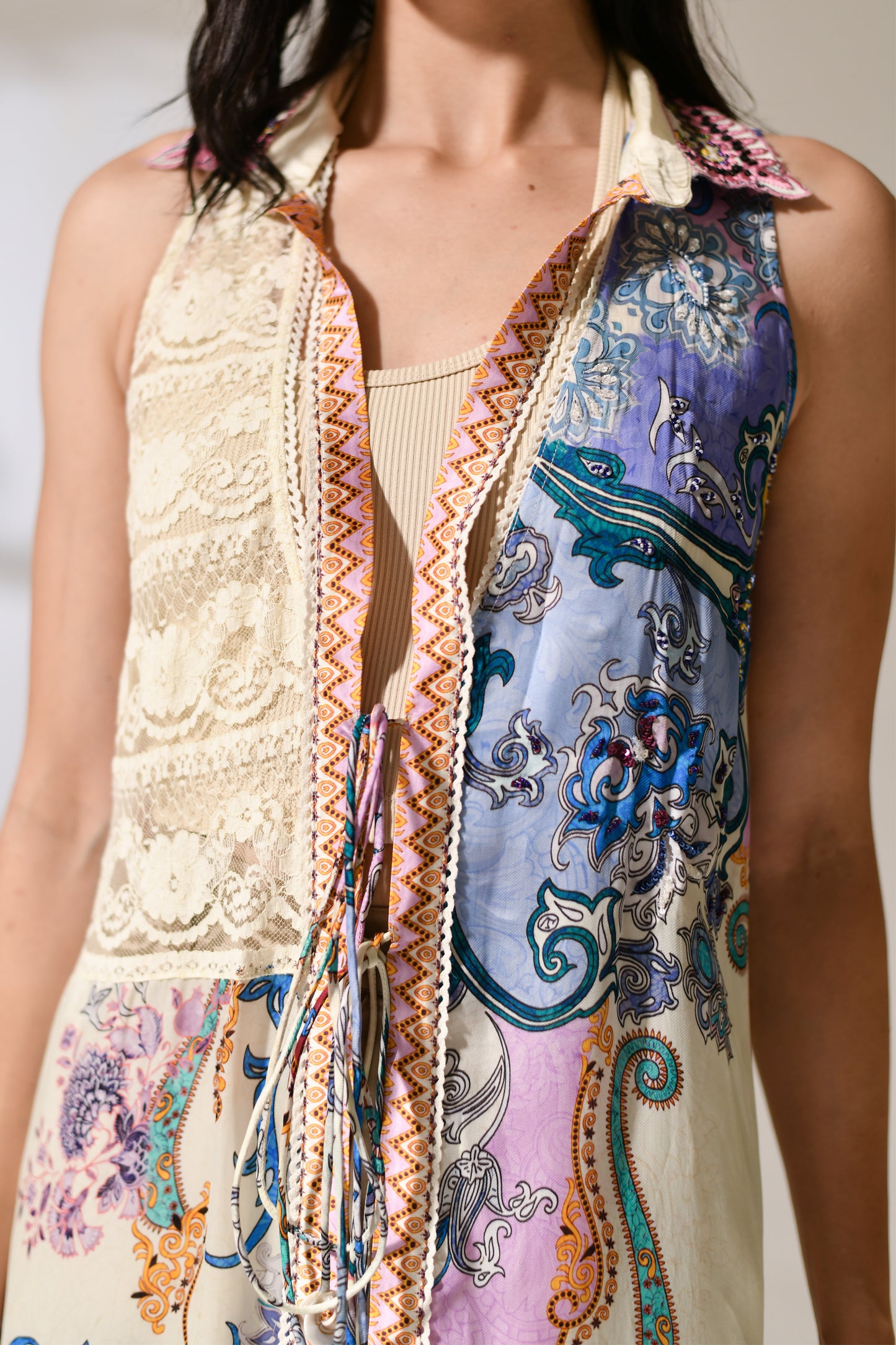 Heritage Patchwork Sleeveless dress