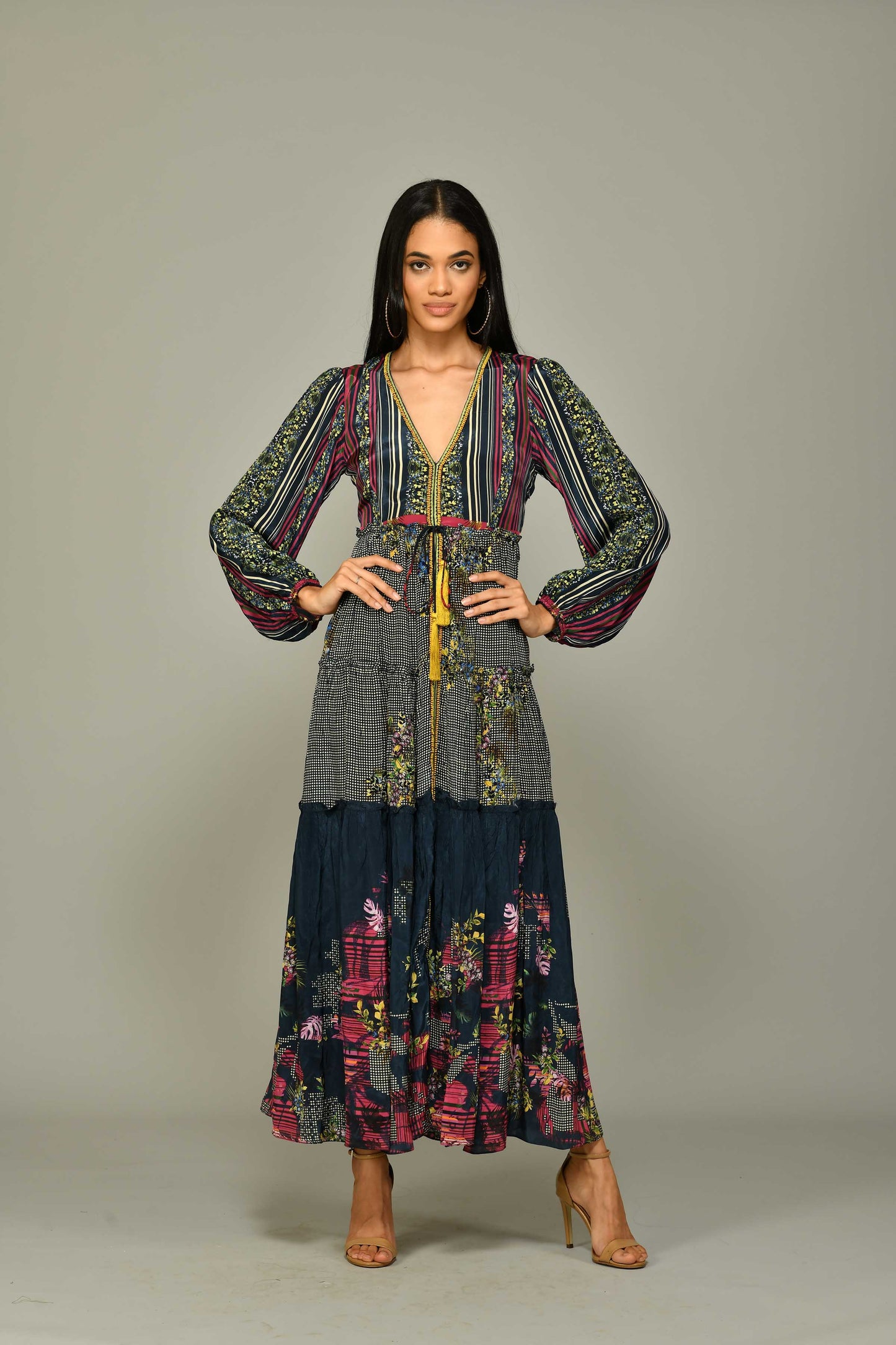 Giorgia besticktes Maxikleid
