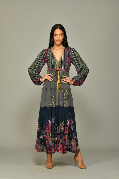 Giorgia besticktes Maxikleid