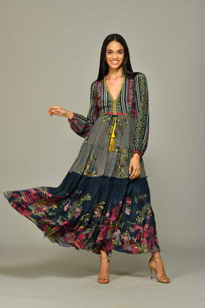 Giorgia besticktes Maxikleid