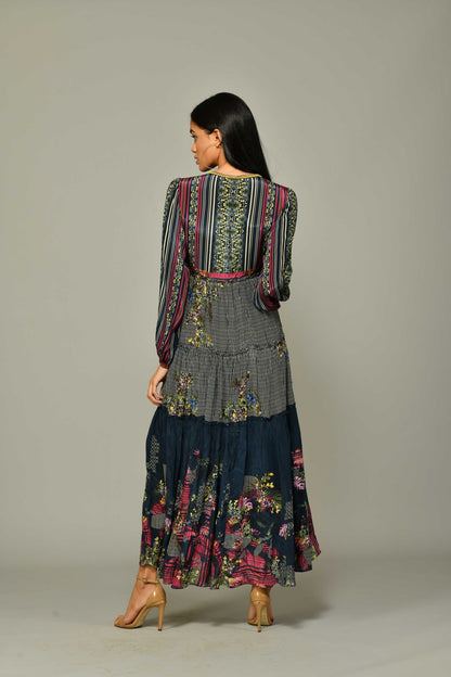 Giorgia besticktes Maxikleid