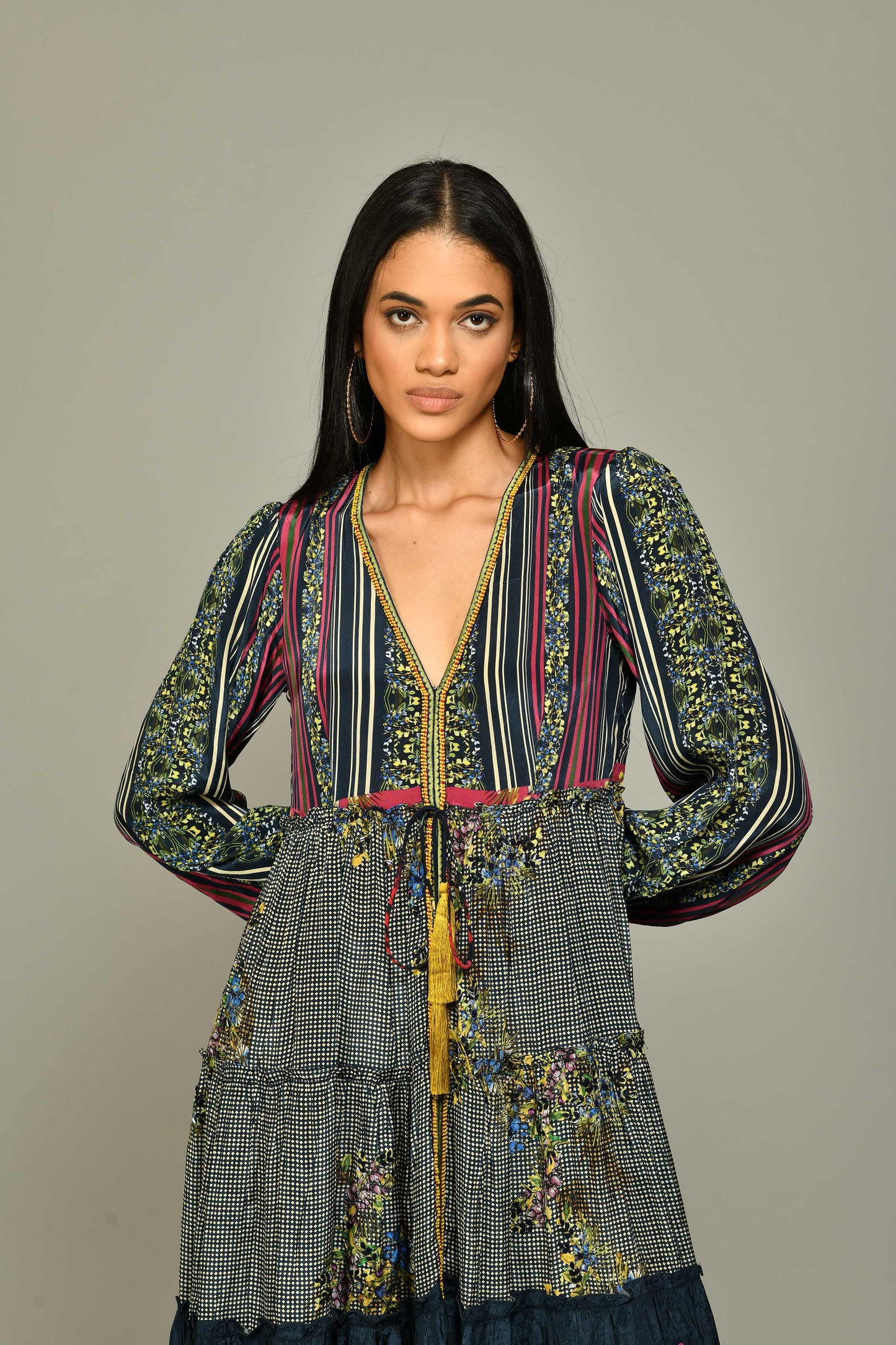 Giorgia besticktes Maxikleid