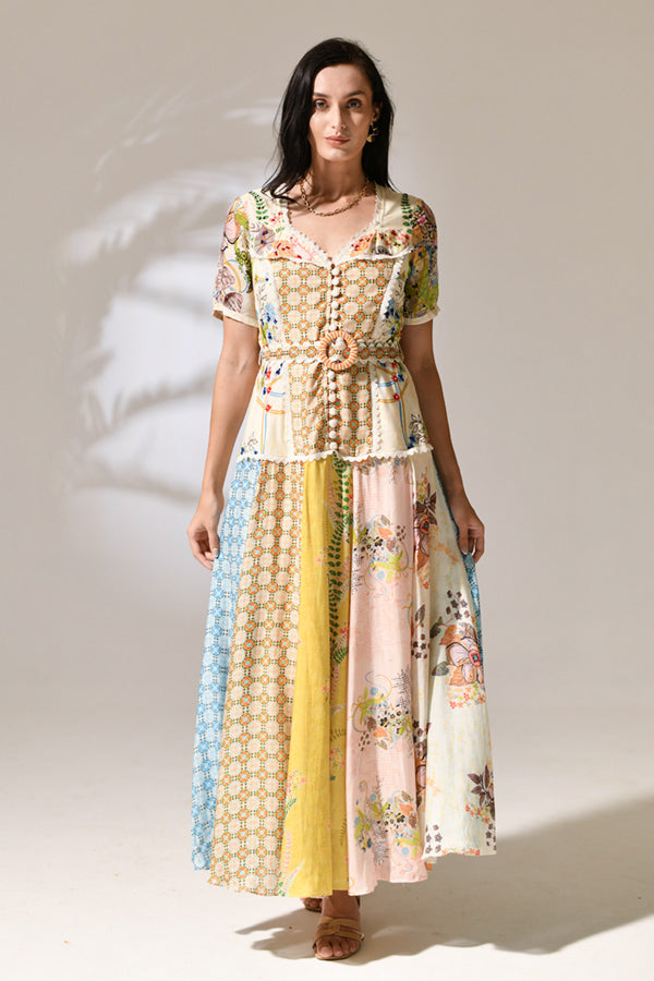Primrose Artisanal Patchwork dress