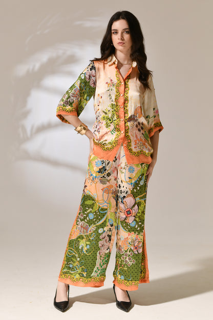 Riviera Bloom Loungewear shirt
