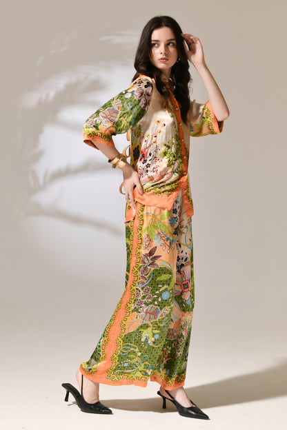 Riviera Bloom Loungewear shirt