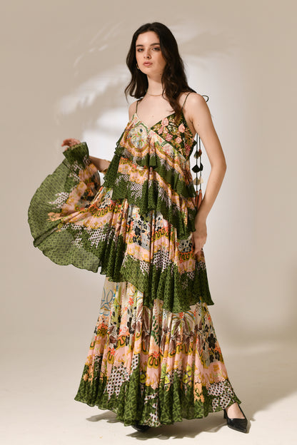 Solstice Tiered Ruffle Maxi