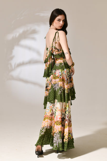 Solstice Tiered Ruffle Maxi