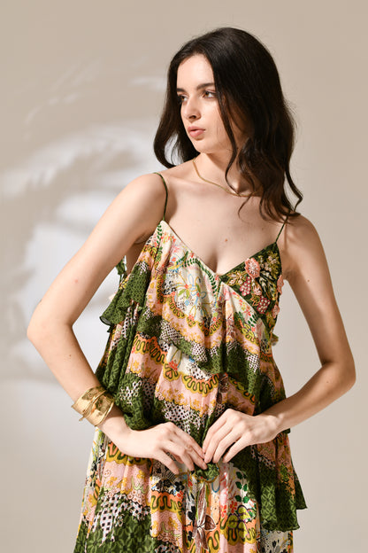 Solstice Tiered Ruffle Maxi