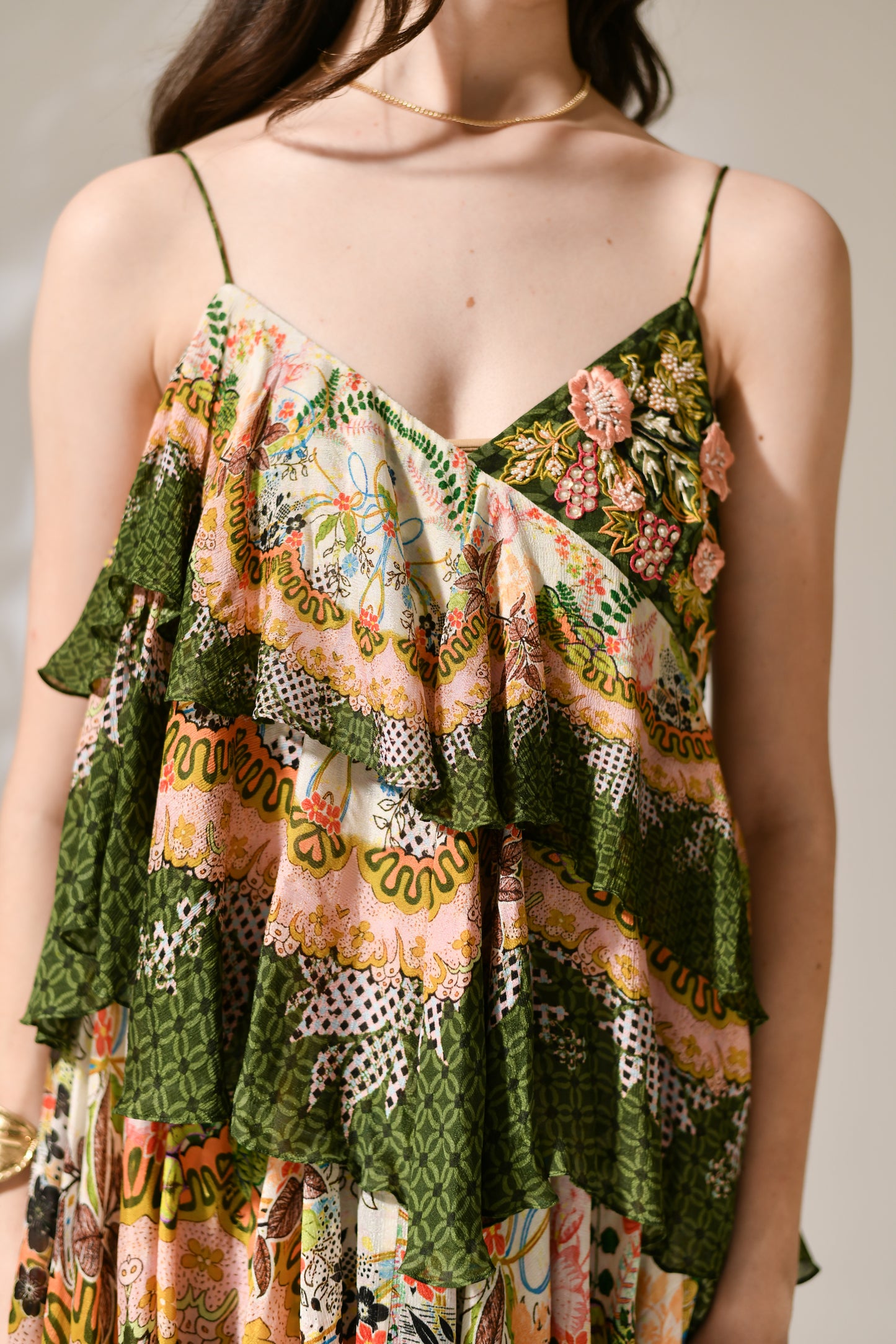Solstice Tiered Ruffle Maxi