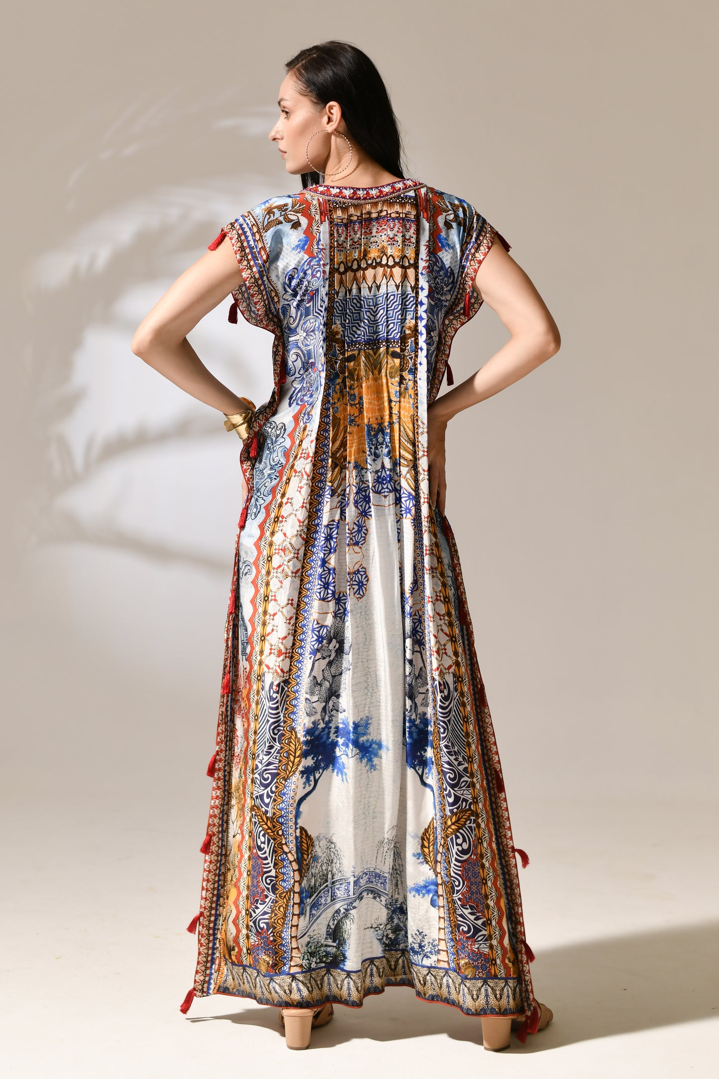Moroccan Sunset Tassel Kaftan