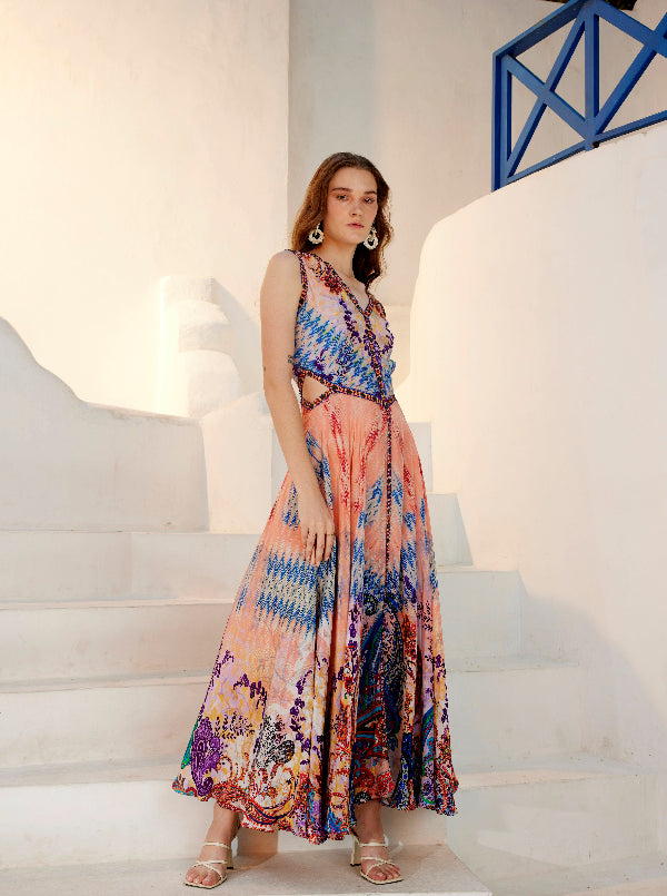 Robe Maxi Flamant Rose Primavera