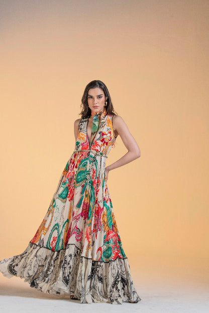 ALINA HALTER MAXI DRESS