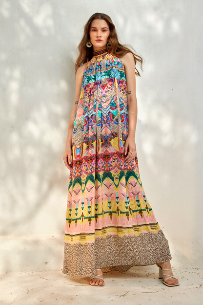 Neckholder-Maxikleid