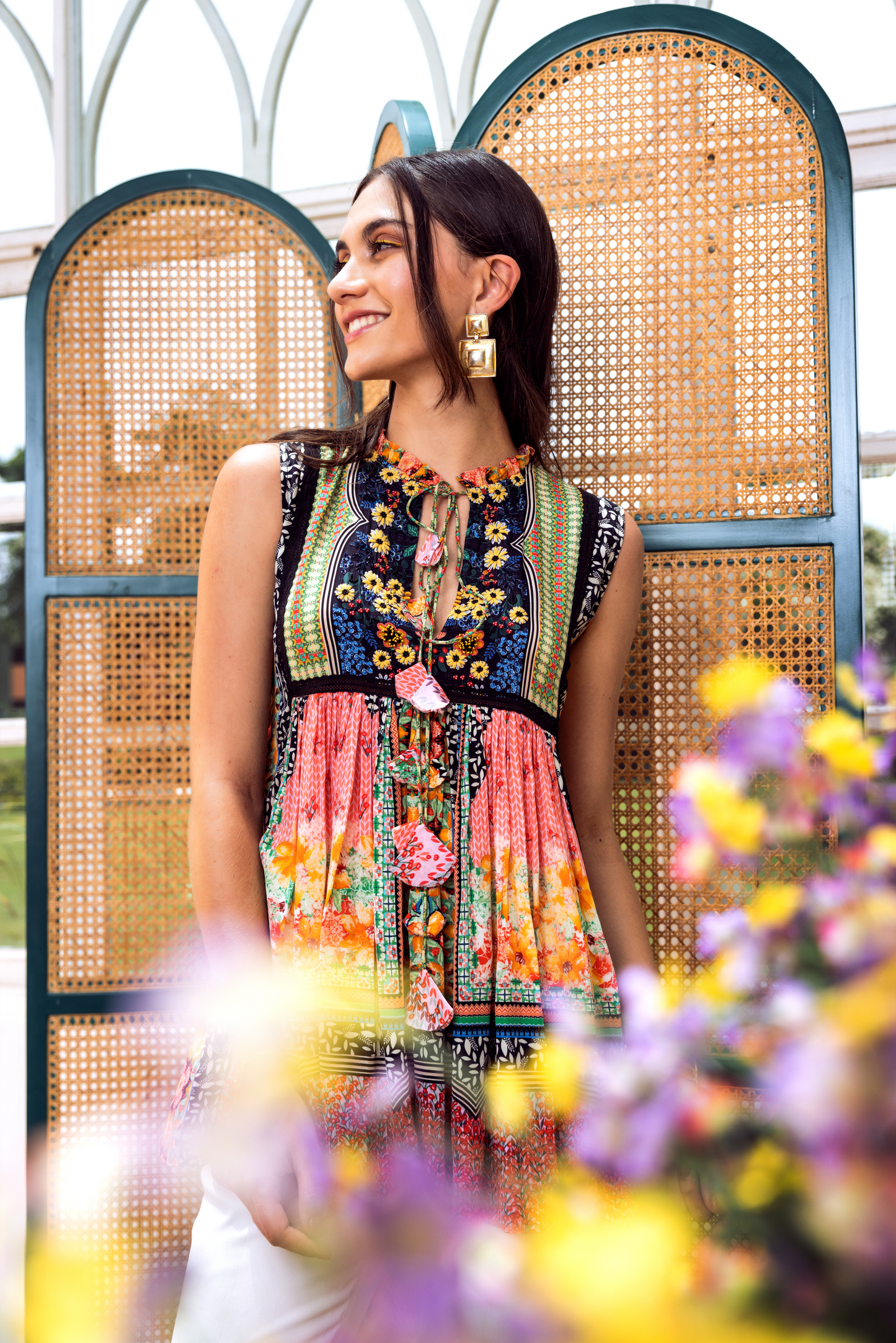 CELINA ABSTRACT TOP